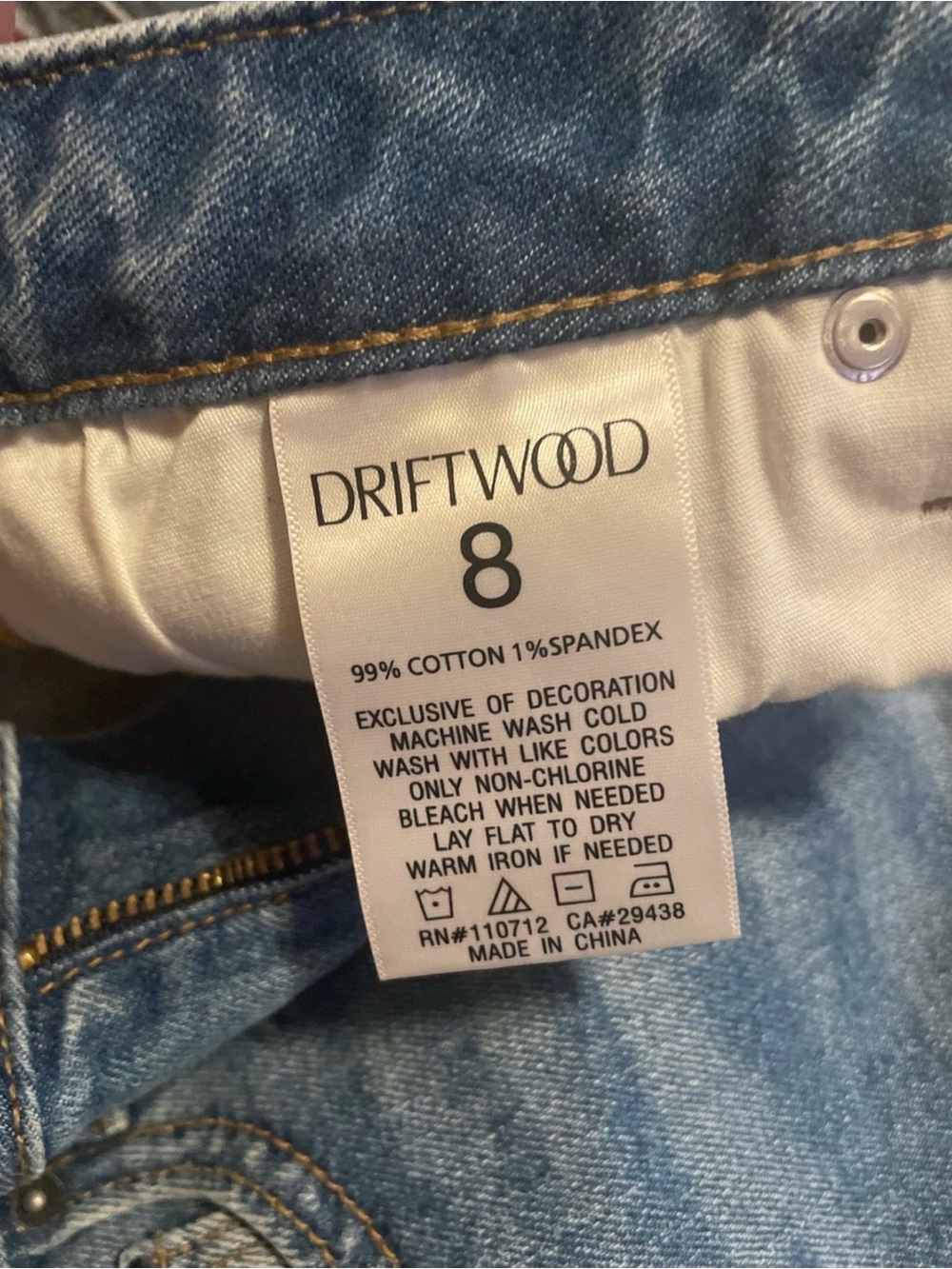 DRIFTWOOD Embroidered Flare Jeans - Blue with Pink & Yellow Flowers - Picture 4 of 4
